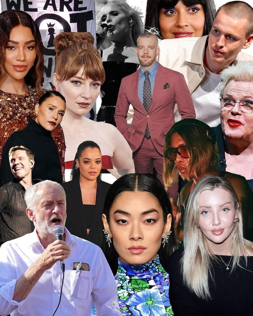 5th May Celebs collage Collage of celebs supporting London Trans+ Pride